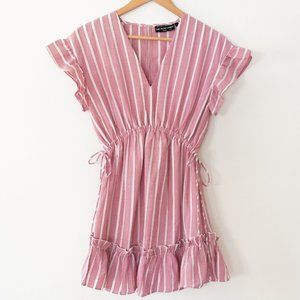 The FIfth Label Kite Stripe Ruffle Mini Dress